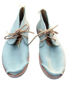 Satorisan Benirras Mid-Astex Ankle Shoes 40 Mint Green Suede Handmade